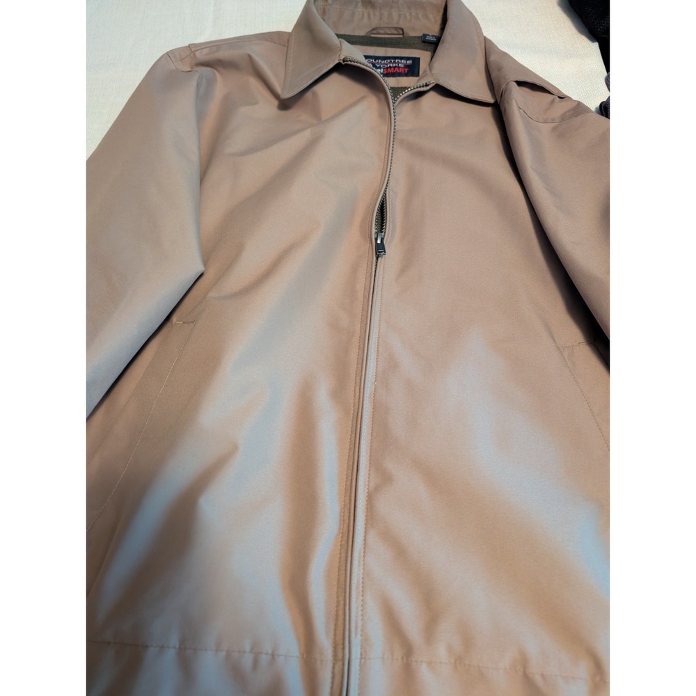Men's Jacket Roundtree and Yorke Travel Smart Size L Beige Machine Washable